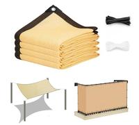 Voile d'ombrage pour extérieur, 4 x 8 m, résistant à la déchirure avec œillets pour jardin, balcon, terrasse - Tente parapluie élégante pour un ombrage instantané
