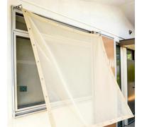 Voile d'ombrage Rectangle 250 x 275 cm Respirant, Perméable à l'eau et Ventilé Renforce Épaissir Voile Ombrage avec Cordes pour Jardin, Terrasse, Balcon, Couleur Crème