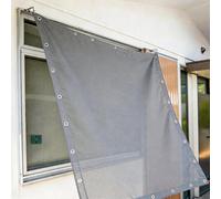 Voile d'ombrage Rectangle 300 x 825 cm Respirant, Perméable à l'eau et Ventilé Renforce Épaissir Voile Ombrage avec Cordes pour Jardin, Terrasse, Balcon, Gris Clair