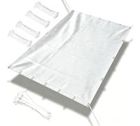 Voile D'ombrage Rectangulaire 0.7x3m UV Résistant Toile Ombrage Imperméable,Multi Couleur Taille Toiles pour Patio Jardin, Terrasse, Extérieur, Balcon,Blanc