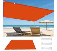 Voile d'ombrage Rectangulaire 1 x 7.5 m UV Protection Filet d'ombrage Terrasse Polyester pour Balcon Terrasse, Orange