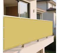 Voile d'ombrage Rectangulaire 100 x 290 cm D'Ombrages UV Protection Toile Solaire Voile avec Oeillets et Cordons pour Patio Jardin, Terrasse, Extérieur, Balcon, Jaune Sable