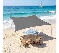 Voile d'ombrage Rectangulaire 2.15 x 2.3 m Respirant, Perméable à L’Eau Toile Tendue avec Cordes pour Patio Jardin Terrasse Extérieur avec Corde, Gris