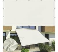 Voile d'ombrage Rectangulaire 2.3 x 2.3 m Intempéries Anti-UV Résistante Déchirure Tissu d'ombrage avec Oeillets avec Corde Libre pour Agricole Pergola Fleurs Garage, Beige