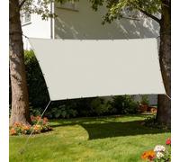 Voile d'ombrage Rectangulaire 2.5 x 4.5 m Imperméableanti Bache Ombrages Exterieur Antidéchirure pour Patio Balcon Jardin Terrasse Extérieur, Blanc cassé