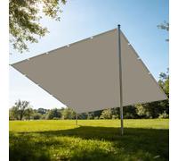 Voile d'ombrage Rectangulaire 2 x 3 m Polyester Antidéchirure Imperméable Toile Ombrage Contre Le Vent pour Jardin Terrasse Extérieur Patio Piscine Balcon, Taupe