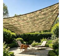 Voile D'ombrage Rectangulaire 3.5x4 M Toile Ombrage Exterieur, Toile D'ombrage pour Patio,Voile Ombrage Résistant Aux UV pour Terrasse, Jardin, Balcon, Camping - Camouflage