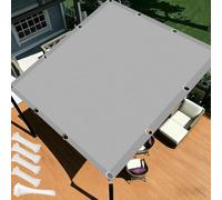 Voile d'ombrage rectangulaire 3.6x4.6m Toile Ombrage Polyester Anti-déchirure avec 95% Protection UV Toile Ombrage Exterieur pour Jardin,Terrasse Balcon Patio - Gris Clair