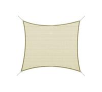 Voile d'ombrage rectangulaire 3 x 4 m polyéthylène haute densité résistant aux UV coloris crème