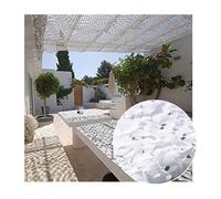 Voile d'ombrage rectangulaire 3x4m - Filet de camouflage blanc - Protection solaire et pare-vue - Quadrillage 3x4 cm - Outhwaite