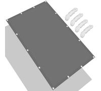 Voile d'ombrage Rectangulaire 620 x 680 cm Rectangulaire Imperméable UV Protection Toile d'ombrage avec Oeillets et Cordons pour Patio Jardin Terrasse Extérieur, Gris Clair