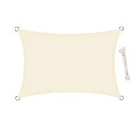 Voile d'ombrage rectangulaire à 95 % anti-UV et respirant, idéal pour jardin, balcon, terrasse, bord de piscine, parc et pelouse, 4 x 6 m (également disponible en 3 x 5 m)