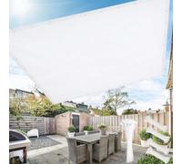 Voile d'ombrage rectangulaire avec œillets 1.6x12m,Voile Ombrage Imperméable, Toile Ombrage Extérieur Protection UV, 95% Filet d'ombrage pour Jardin,terrasse, Balcon,Serre, Brise-Vue，Blanc