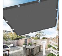 Voile d'ombrage rectangulaire avec œillets 1x18m,Voile Ombrage Imperméable, Toile Ombrage Extérieur Protection UV, 95% Filet d'ombrage pour Jardin,terrasse, Balcon,Serre, Brise-Vue，Gris foncé
