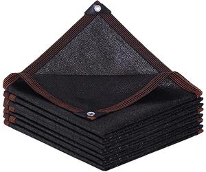 Voile d'ombrage rectangulaire balcon 2x7m Noir UV Blocage Filet d'ombre Respirant
