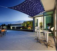 Voile d'ombrage rectangulaire Ciel Étoilé LED 3 x 2 m Starry Sky Jardiline - Bleu nuit