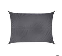 Voile d'ombrage rectangulaire ""Curacao"" gris 4x3m en polyester - Hespéride