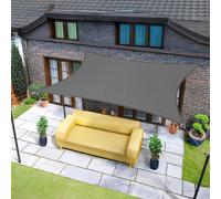 Voile d'ombrage rectangulaire, dimensions 2,5 x 3,5 mètres, imperméable, couleur anthracite, protection UV 95%, polyester