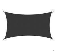 Voile d'ombrage rectangulaire étanche 2x4m SolVision PS9, Anthracite