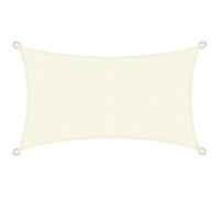 Voile d'ombrage rectangulaire étanche 2x4m SolVision PS9, Blanc