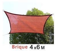 Outsunny Voile d'ombrage rectangulaire 4x6m toile ombrage extérieur protection anti-UV 185g/m² HDPE, pour jardin terrasse extérieur patio piscine balcon, brique terracotta