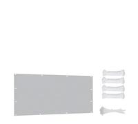 Voile d'ombrage rectangulaire imperméable, 4.5x6.5M Voiles Ombrages Rectangulaire avec Oeillets et Cordons, Toile d'ombrage UV Protection à 95%, pour Patio Terrasse Extérieur Gris Clair