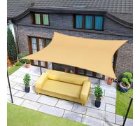 Voile d'ombrage rectangulaire, imperméable, dimensions 2,5 x 3 mètres, couleur sable, protection UV à 95 %, pour usage extérieur, jardin
