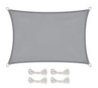 Voile d'ombrage rectangulaire imperméable et anti-UV - 2 x 3 m - Gris - Linxor