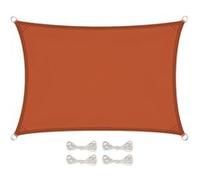 Linxor – Voile d'ombrage rectangulaire – 2 x 3 m – Imperméable et anti-UV – Terracotta