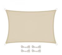 Voile d'ombrage rectangulaire imperméable et anti-UV - 3 x 4 m - Beige - Linxor beige 3 x 4 m