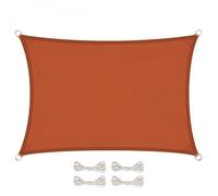 Voile d'ombrage rectangulaire imperméable et anti-UV - 3 x 4 m - Terracotta - Linxor