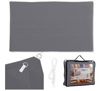 Voile d'ombrage rectangulaire - NAOTY - Dimensions 4x6 m - Protection UV - Imperméable - Gris