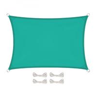 Voile d'ombrage rectangulaire pour terrasse, jardin, toile imperméable et résistant UV - 2 x 3 m - Turquoise - Linxor