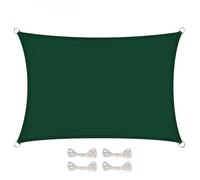 Voile d'ombrage rectangulaire pour terrasse, jardin, toile imperméable et résistant UV - 2 x 3 m - Vert foncé - Linxor