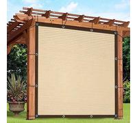 Voile d'ombrage rectangulaire - Protection contre le soleil - Aménagement extérieur - Filet en HDPE respirant - 3 x 5 m - Beige