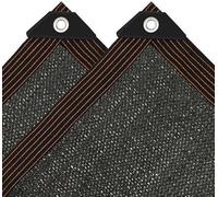 Voile d'ombrage rectangulaire - Protection solaire à 90 % - 2 x 3 m - Noir - Tissu