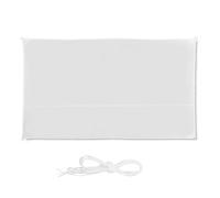 Voile d'ombrage rectangulaire Relaxdays, hydrofuge et anti-UV, avec cordes, pour terrasse/balcon, 2 x 4 m, blanche