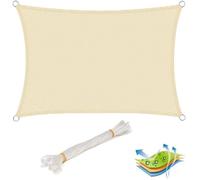 Voile d'ombrage rectangulaire WOLTU en HDPE, protection UV pour jardin et terrasse, 2x3m, crème