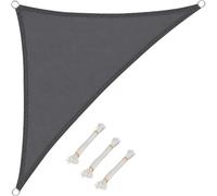 Voile d'ombrage rectangulaire WOLTU Triangle Carré imperméable Coupe-vent protection solaire en polyester avec protection UV pour le jardin, la terrasse, le camping 2,5x2,5x3,5m gris