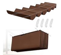 Voile d'ombrage Rétractable 180 x 310 cm Protection Solaire Anti-UV et Indéchirable y Compris Cordes de Fixation Imperméable Vague Bâche Dombrage pour Terrasse, Pergola, Marron