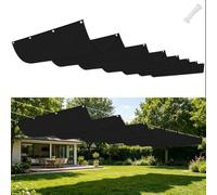 Voile d'ombrage Retractable 3.6 x 4.8 m Protection Solaire, Anti-UV, Contre Le Vent, Résistant à l'eau, Anti-Déchirure Rétractable Voile Ombrage Vague pour Pergola Piscin, Noir
