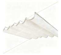 Voile d'ombrage Retractable à Vagues 225 x 1100 cm Protection UV, Anti-Déchirure, Coupe-Vent, Imperméable Toile d'ombrage Rectangulaire avec Cordes pour Jardin, Terrasse, Blanc