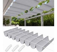 Voile d'ombrage rétractable avec œillets, protection UV 95%, résistant aux intempéries, imperméable, pour protéger du soleil sur terrasse ou pergola, couleur gris, dimensions 2x2 mètres