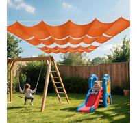 Voile d'ombrage Rétractable Coulissante 60 x 300 cm Protection UV, Anti-Déchirure, Coupe-Vent, Imperméable Filet Ombrage Exterieur avec Cordes pour Terrasse Jardin, Orange