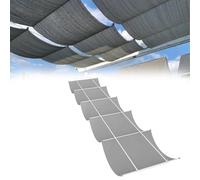 Voile d'ombrage rétractable, couverture de toit en polyéthylène haute densité avec kit de montage, auvent extérieur pour jardin, terrasse, porche, auvent de protection UV