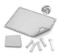 Voile d'Ombrage Robuste Imperméable Gris Clair Rectangulaire 95% Protection UV Auvent Terrasse Extérieur 1x1M avec Œillets et Cordes pour Jardin Balcon
