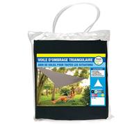 Voile d'ombrage - TERRE JARDIN - Triangulaire - Noir - Polyester - 1.8 kg - Garantie 2 ans - Décoratif - Protection UV