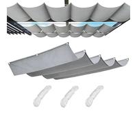 Voile d'ombrage | Tissu de protection solaire rétractable résistant à l'eau et rétractable avec design | Voile d'ombrage d'extérieur | Pour terrasse, jardin, arrière-cour, piscine, extérieur et