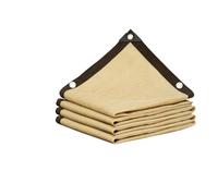 Voile D'Ombrage Tissu perforé enveloppé de Filet Beige d'ombrage extérieur avec des œillets Plus Facile à accrocher et résistant à la déchirure