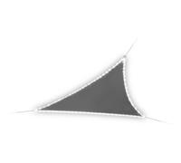 Voile d'ombrage triangulaire leds solaires 3,6 x 3,6 x 3,6 m ardoise - jardiline